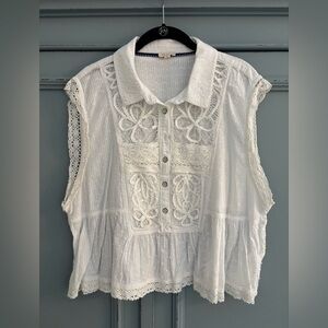 Pilcro by Anthropologie white top